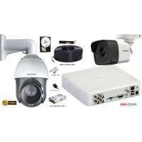 Kit complet supraveghere Hikvision Speed Dome FullHD,IR 100m