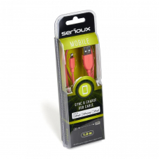 SERIOUX APPLE MFI CABLE 1M PINK 02