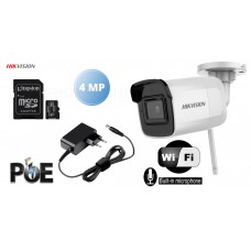 Kit complet supraveghere Hikvision 1 camera WIFI, 4MP, IR 30m  